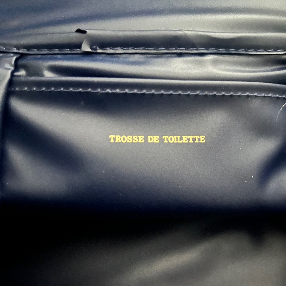 CHRISTIAN DIOR *Vintage* Midnight Blue 💙Cosmetic Bag (NOT Dior Beaute) EUC 💎💙 - Picture 8 of 8